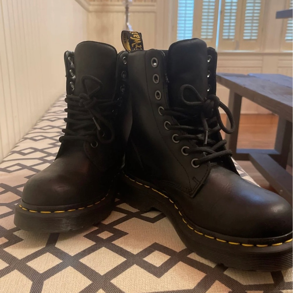 Black waterproof Dr. Martens